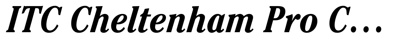 ITC Cheltenham Pro Condensed Bold Italic